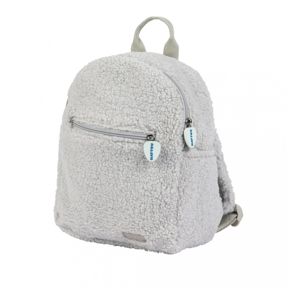 NATTOU Batoh detský plyšový Teddy grey