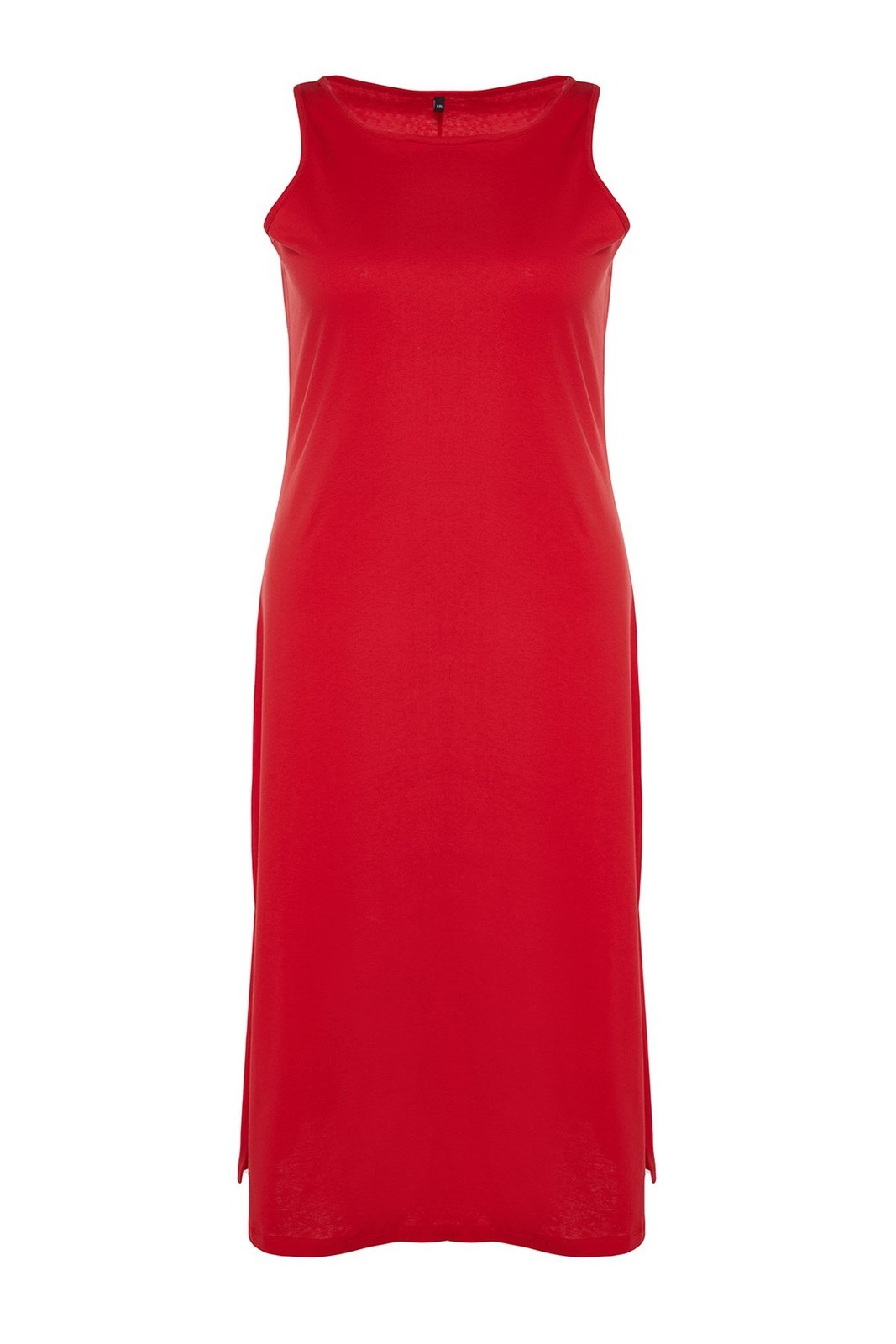 Trendyol Curve Red Midi Knitted Dress