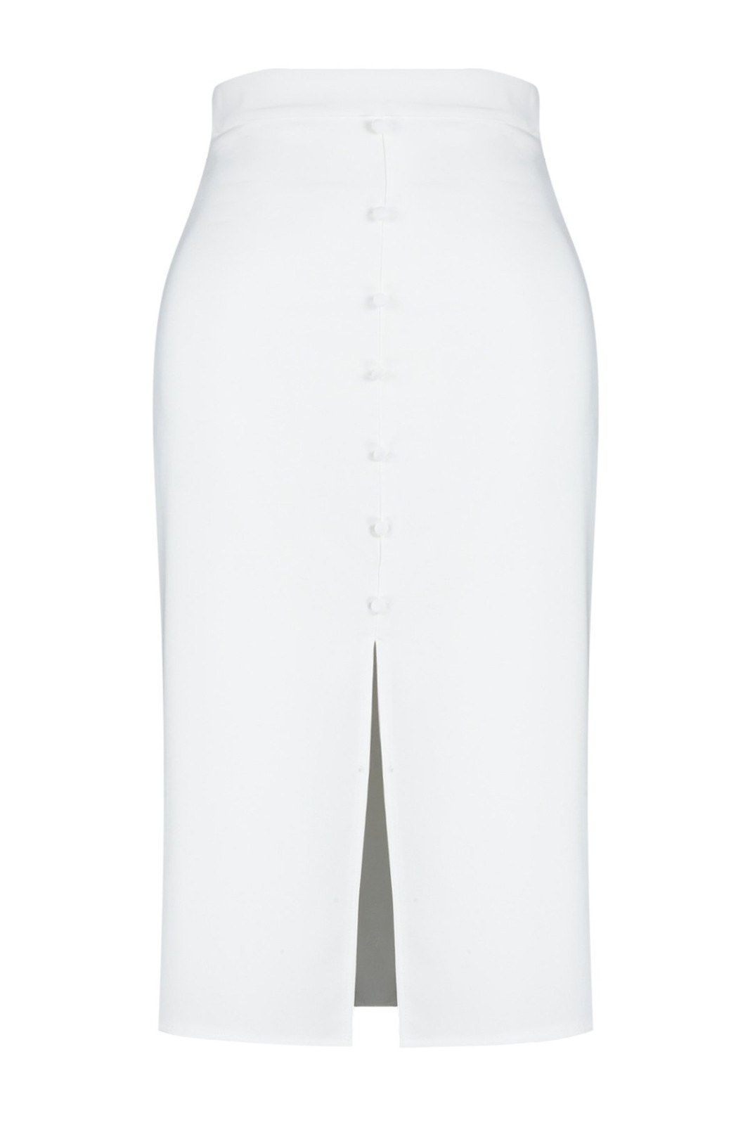 Trendyol Curve White High Waist Woven Pencil Skirt