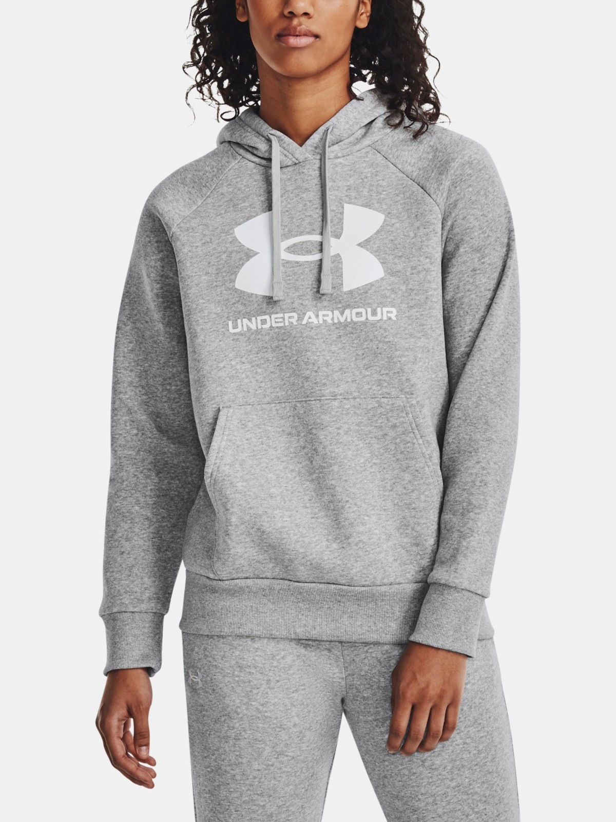 Under Armour Sweatshirt UA Rival Fleece Big Logo Hdy-GRY - Women
