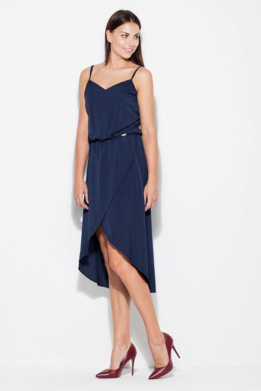 Dress with thin straps Katrus navy blue