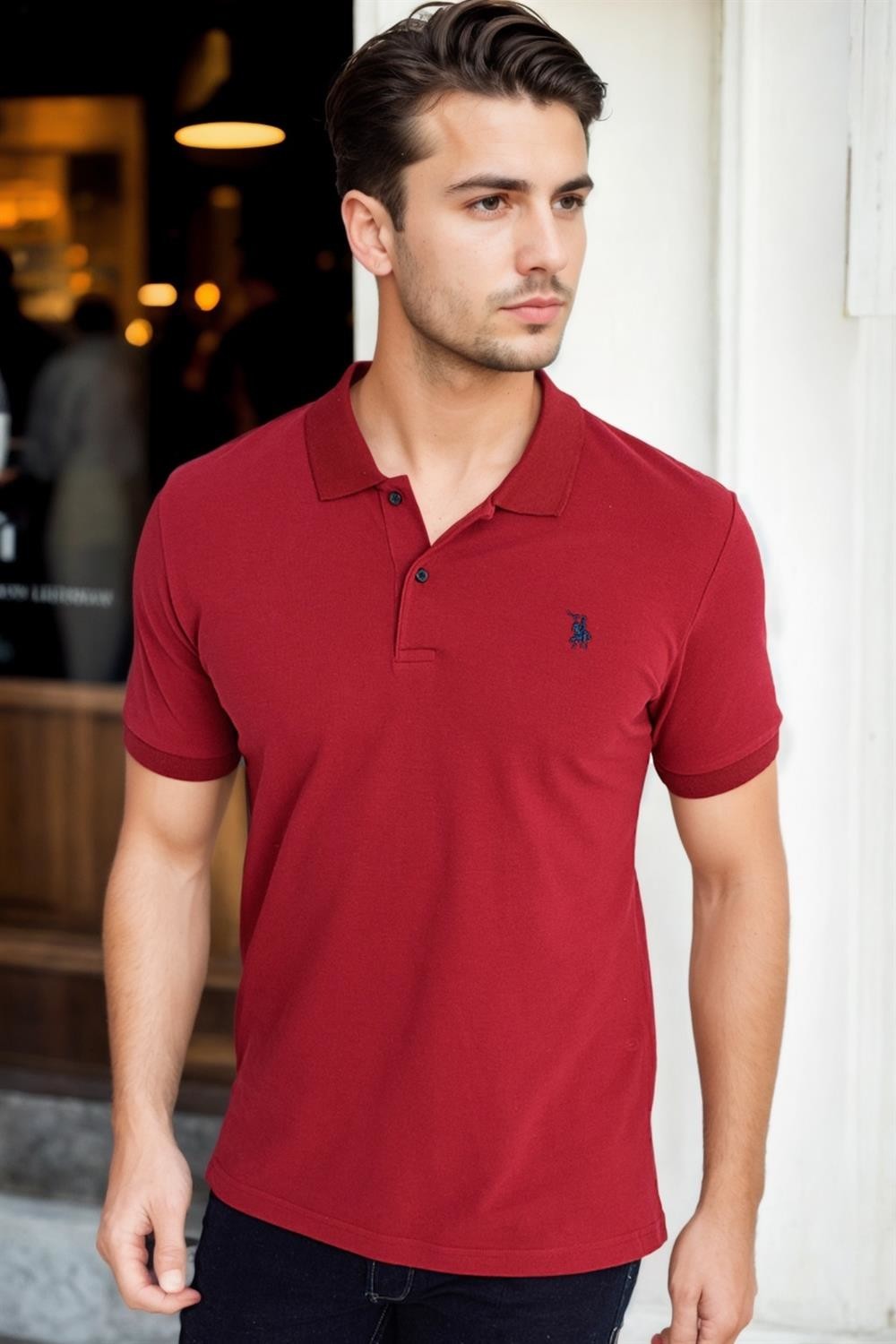 T8561 DEWBERRY MEN'S TSHIRT-DARK BURGUNDY
