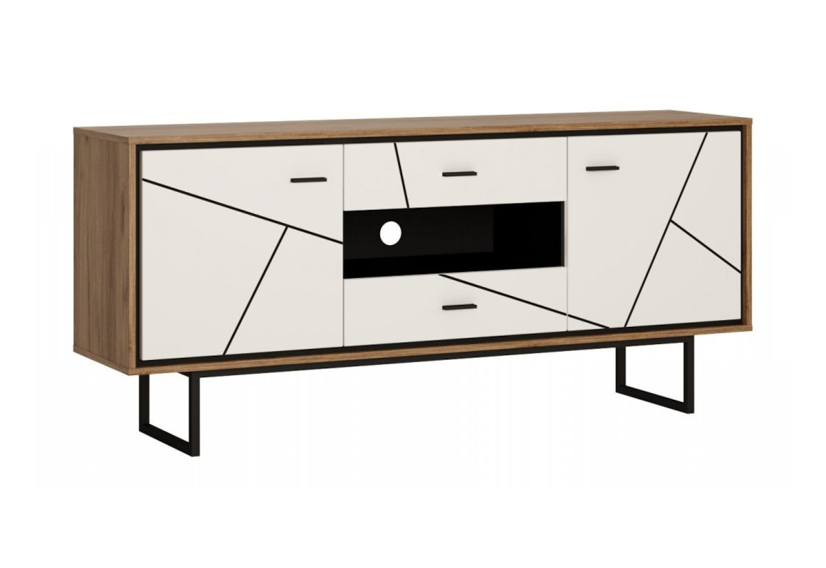 Expedo TV stolík BRONO, 167x74,3x40, dub catania/ čierna