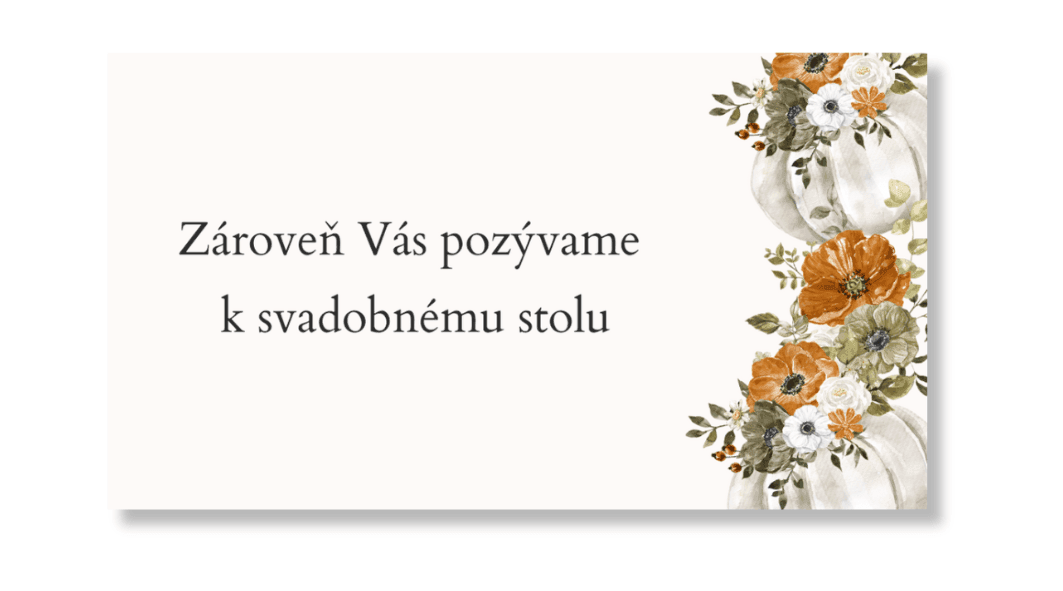 Personal Kartička k stolu - Autumn time Počet kusov: od 1 ks do 10 ks