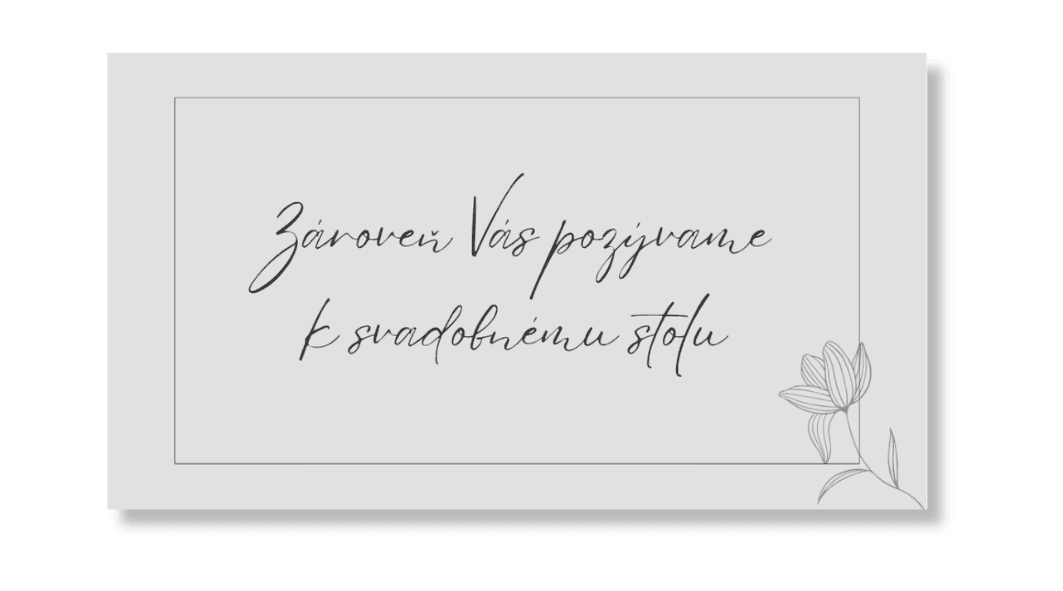 Personal Kartička k stolu - Elegant Počet kusov: od 1 ks do 10 ks