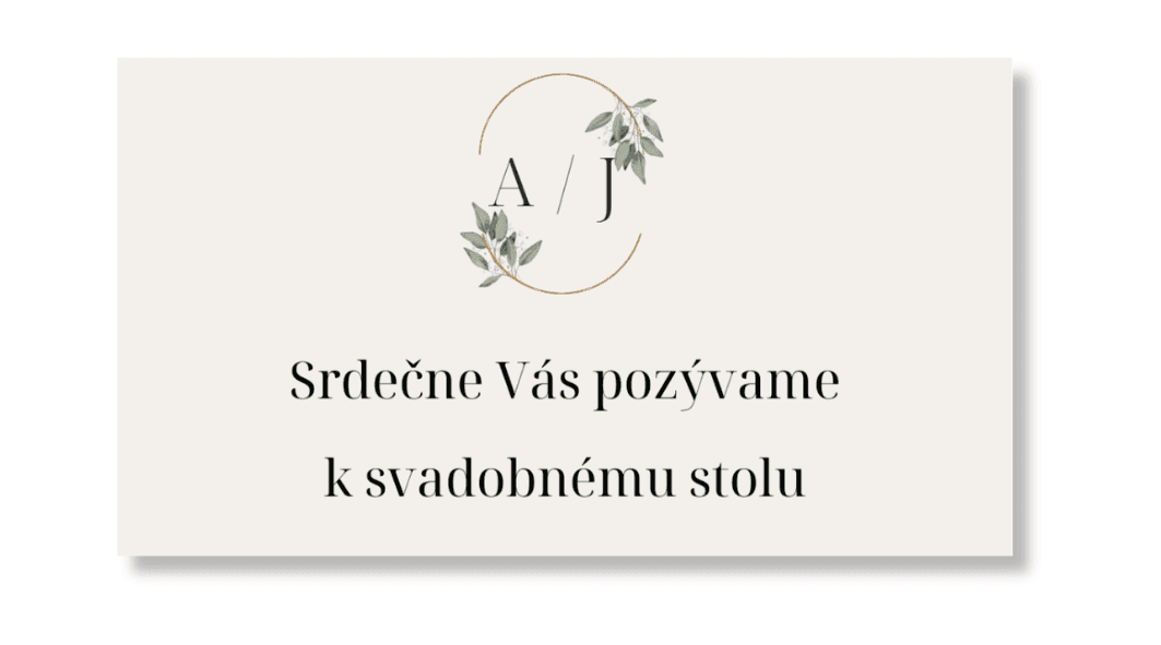 Personal Kartička k stolu - Eucalyptus Počet kusov: od 1 ks do 10 ks