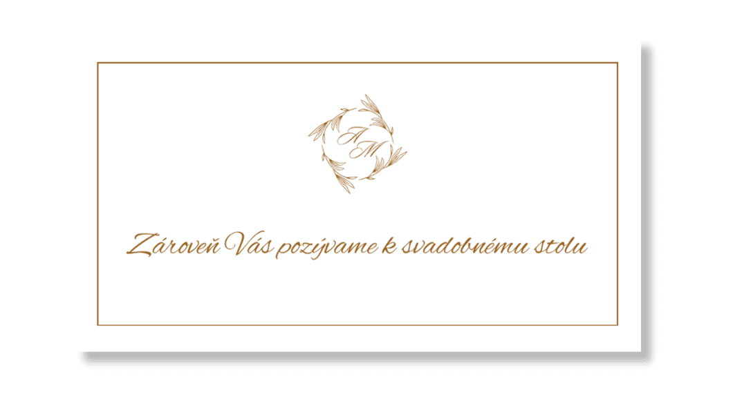 Personal Kartička k stolu - Golden Exquisite Počet kusov: od 1 ks do 10 ks