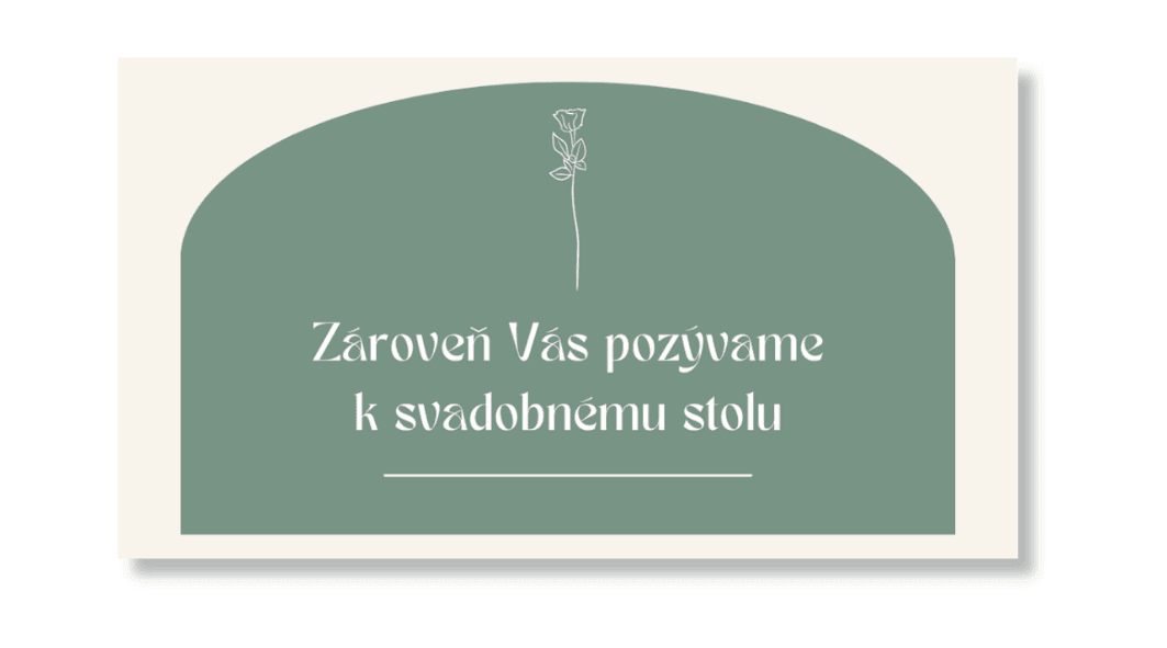 Personal Kartička k stolu - Greenery Rose Počet kusov: od 1 ks do 10 ks