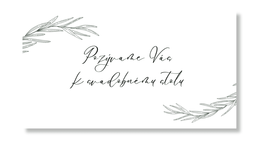 Personal Kartička k stolu - Rosemary Počet kusov: od 1 ks do 10 ks