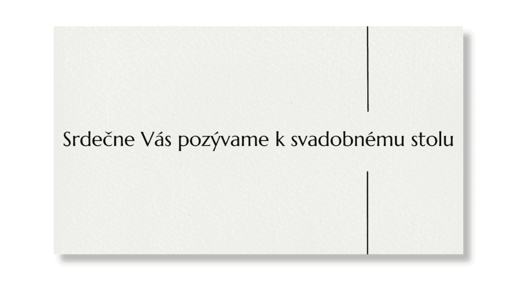 Personal Kartička k stolu - Simple Počet kusov: od 1 ks do 10 ks