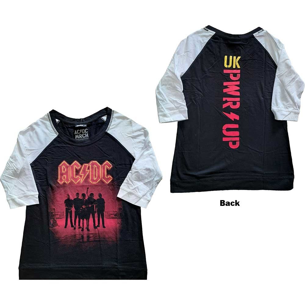 AC/DC tričko PWR-UP UK Čierna/biela XS