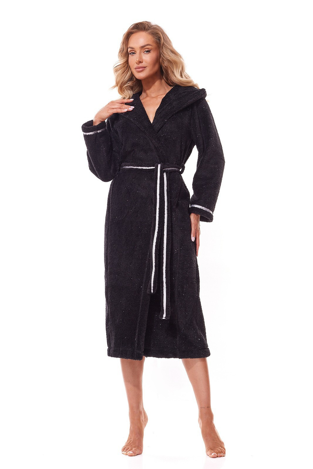 Dlhý dámsky župan L&L 2322 Soft S-2XL angora XL-172/106/114