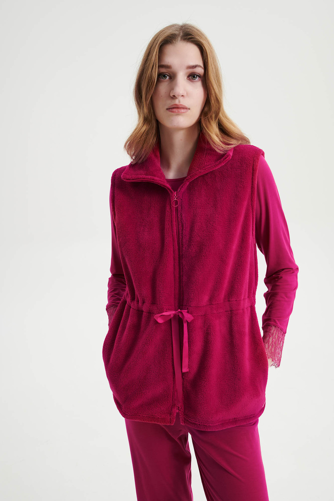 Vamp - Dámska vesta na zips 19213 - Vamp fuchsia berry XL