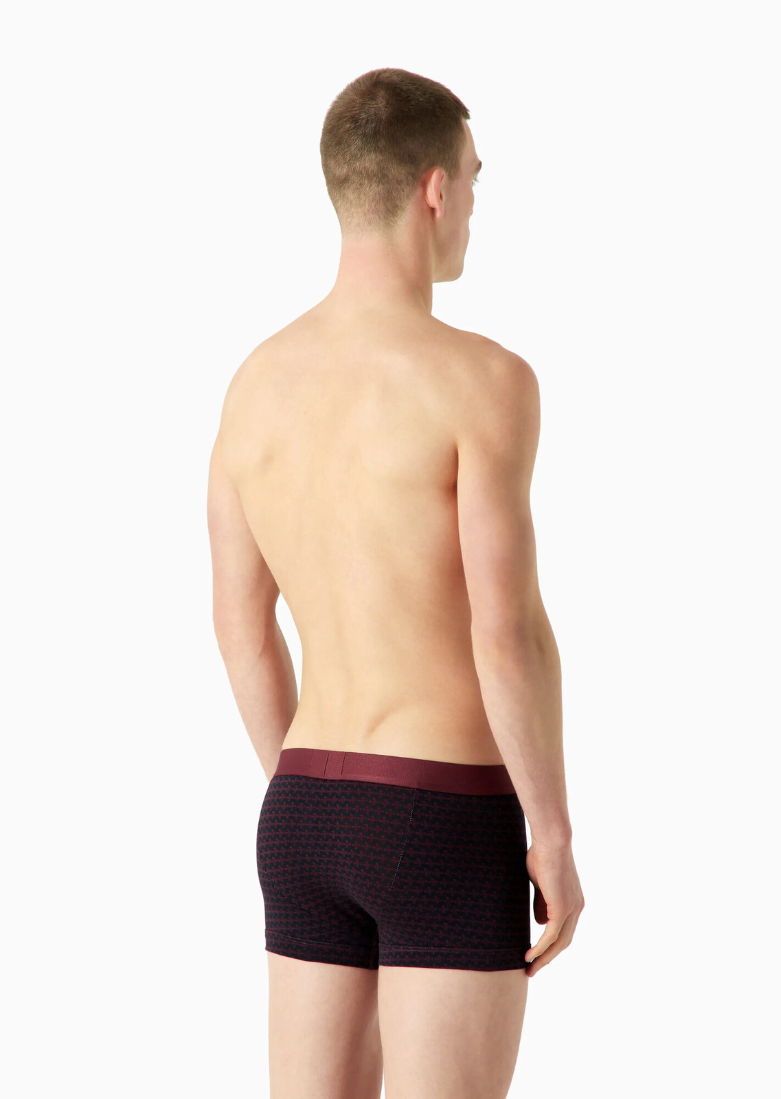Pánske boxerky 2PACK 111210 3F504 56636 vínové s potlačou - Emporio Armani M