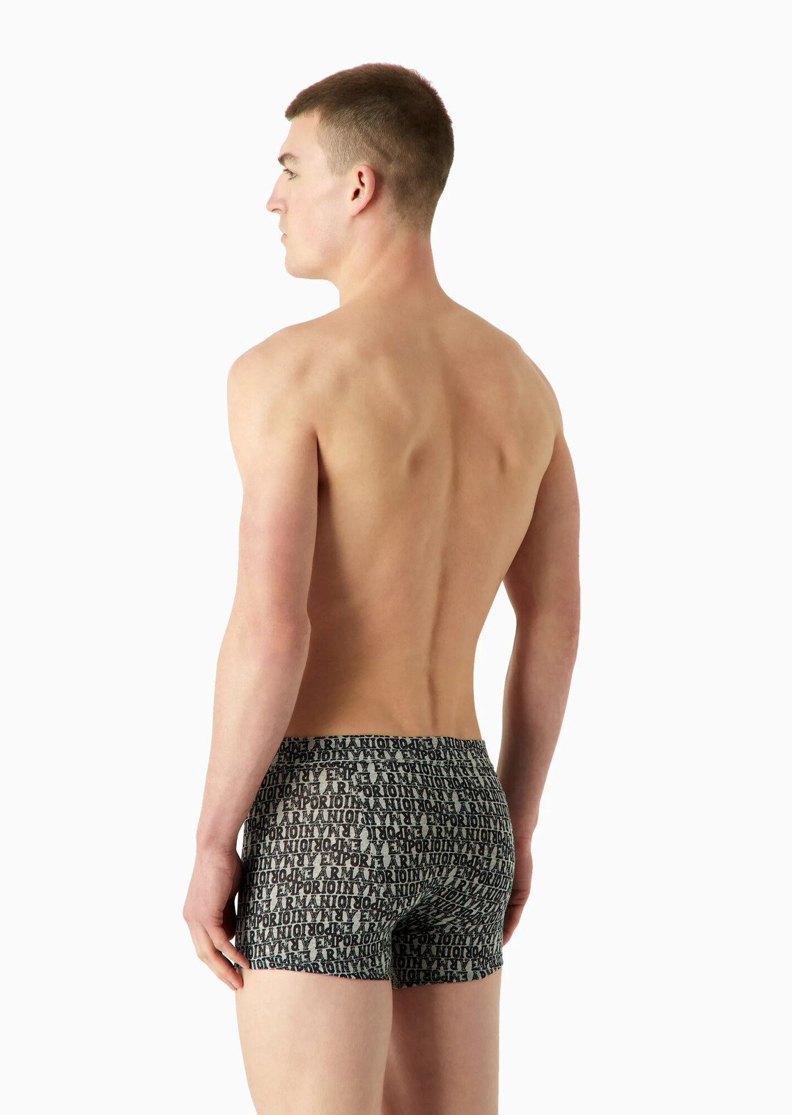 Pánske boxerky 112074 3F508 03348 šedé so vzorom - Emporio Armani L