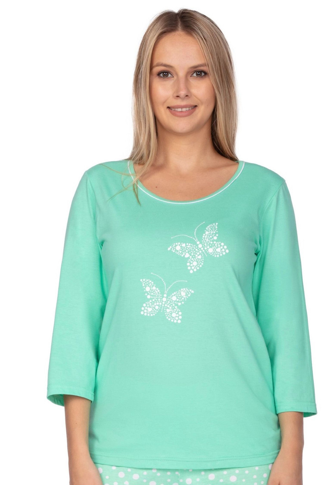 Dámske pyžamo 642 green plus - REGINA Zelená 3XL