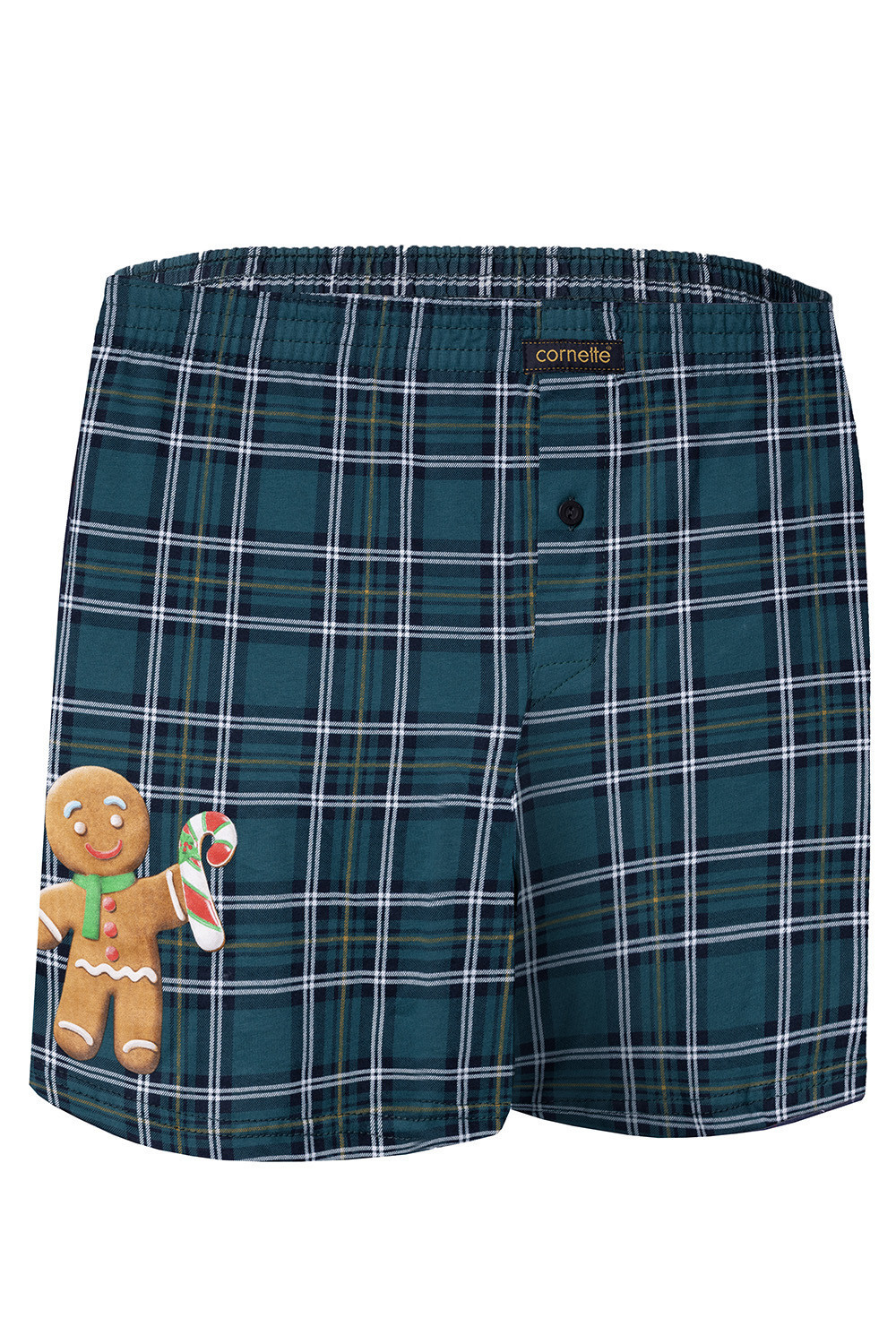 Pánske boxerky Cornette 015/14 Cookie 6 Sviatočné M-2XL zelená M