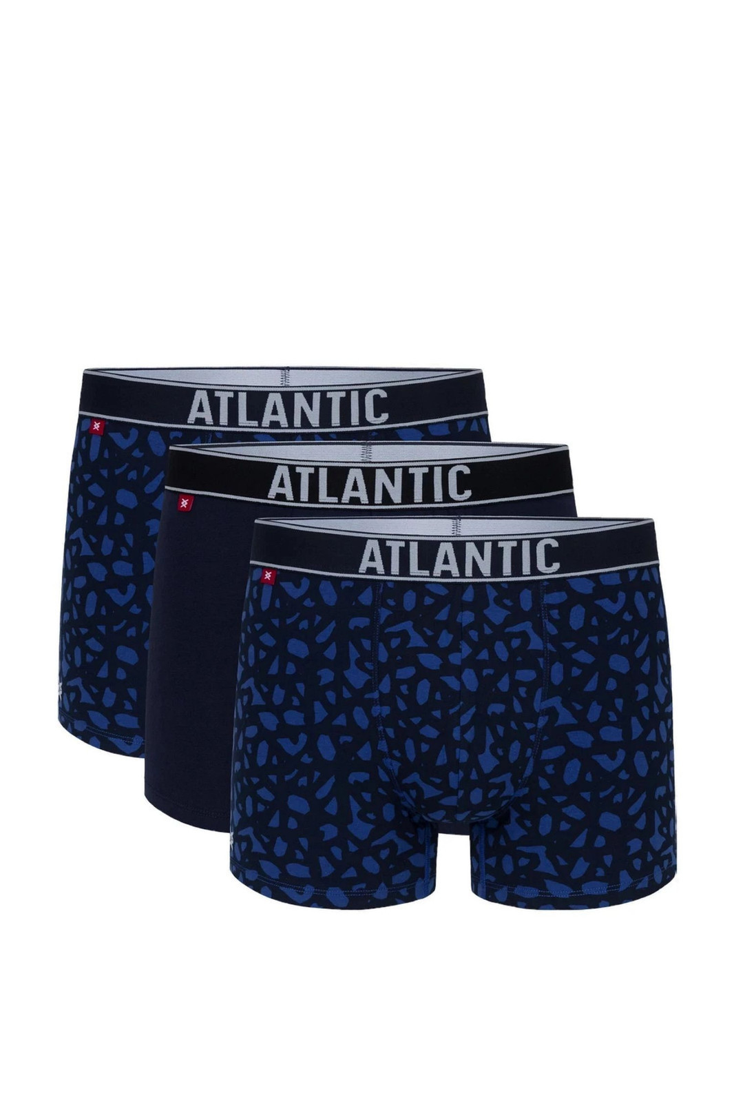 Pánske boxerky Atlantic 3MH-173 A'3 S-2XL khaki-oranžová-grafitová XXL