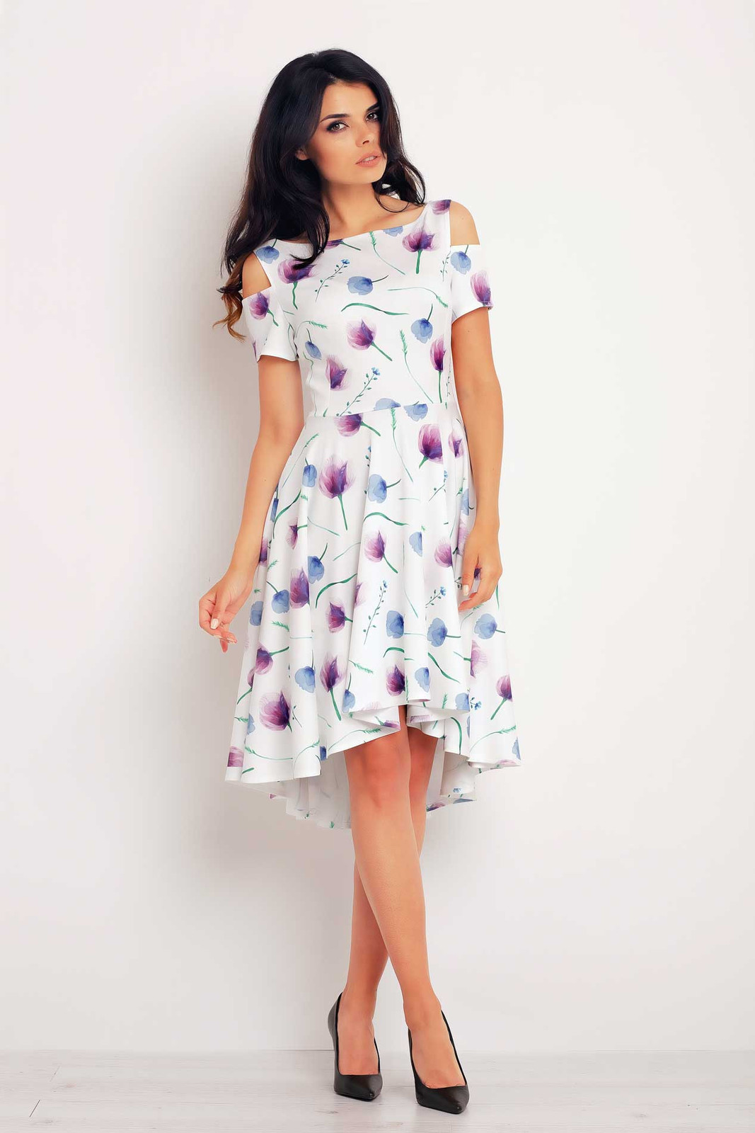 Infinite You Šaty M102 Violet Flowers S