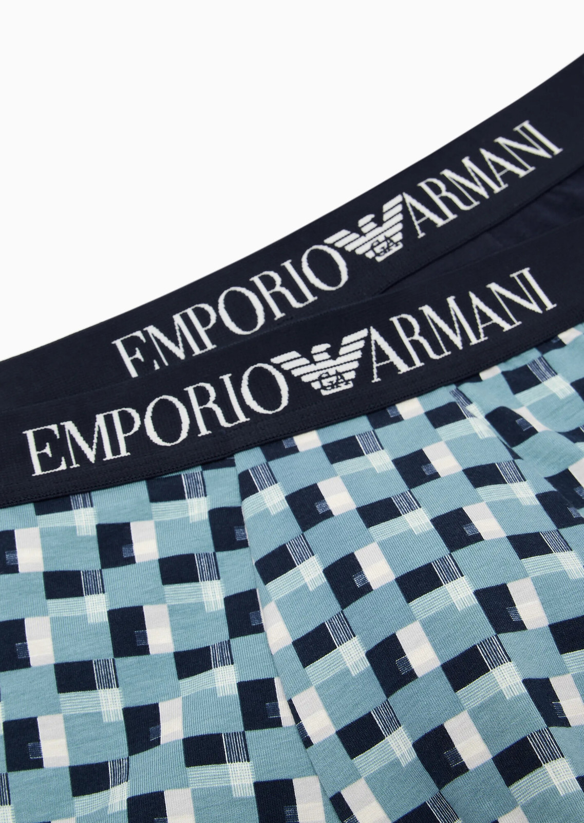 Pánske boxerky 111389 3F504 26642 zelenomodré - Emporio Armani M