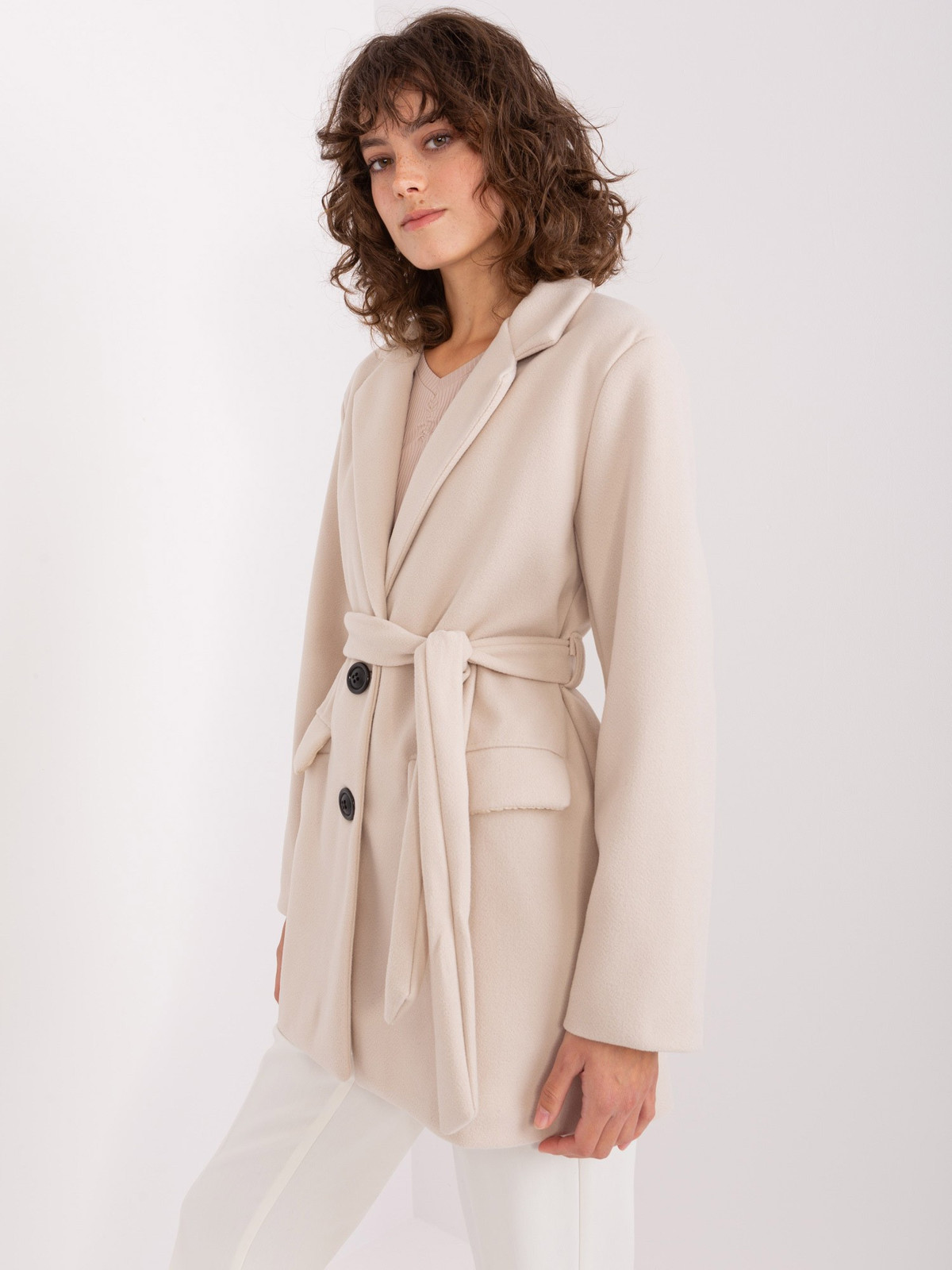 Kabát TW CZ BI 2022320.01X svetlo béžová S