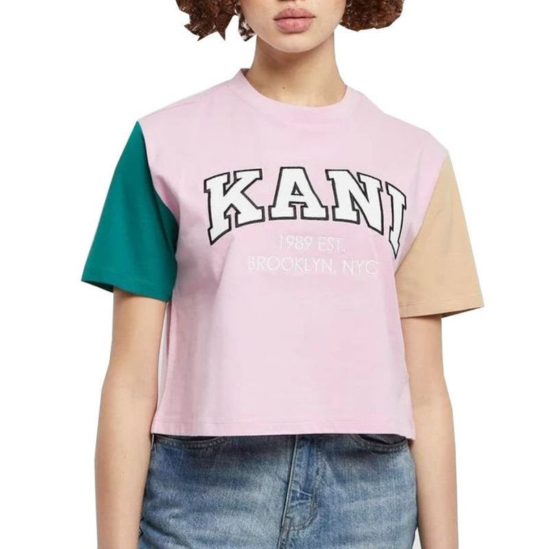 Tričko Karl Kani Serif Crop Block Tee W 6130859 XS
