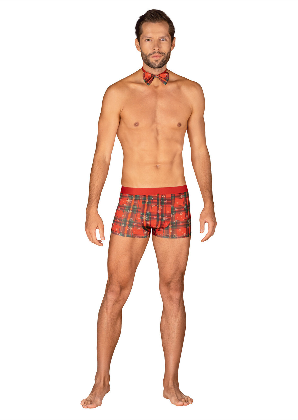 Pánsky set Mr Merrilo boxer shorts + motýlik - Obsessive S/M červená