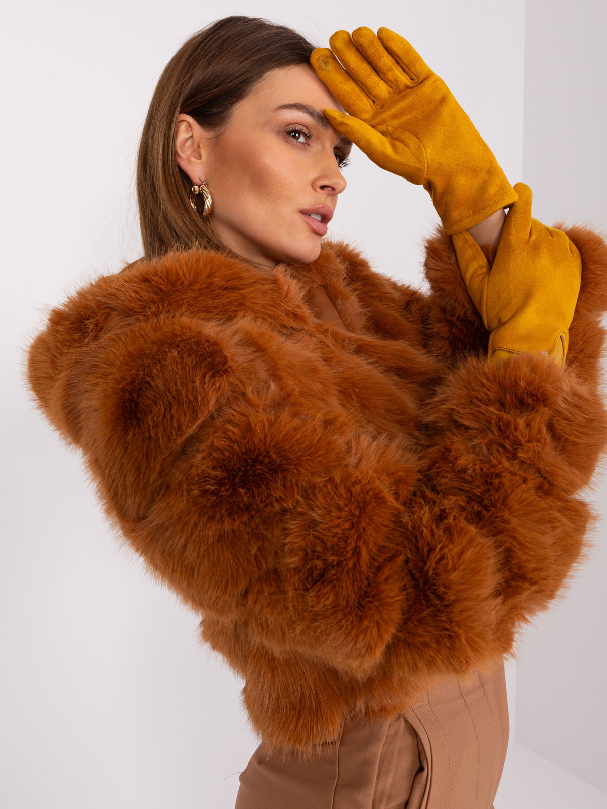 Rukavice AT RK 239507.26P tmavo žltá S/M