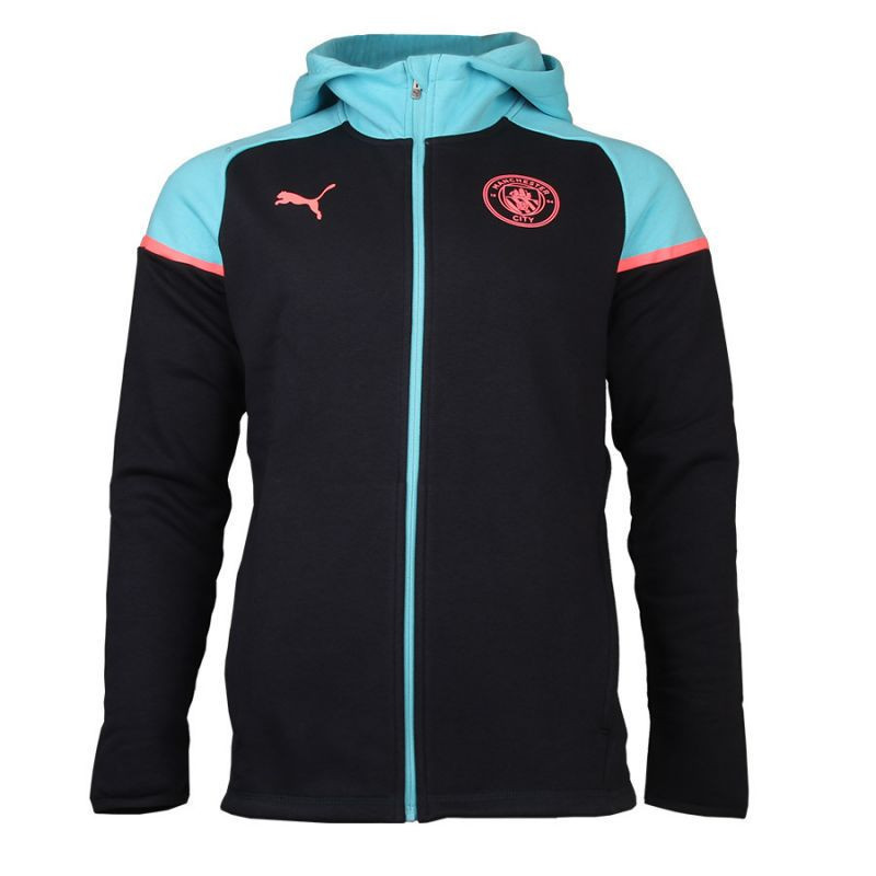 Pánska mikina Manchester City Casuals Hooded JKT M 772904 03 tm.modrá / sv.modrá - Puma M