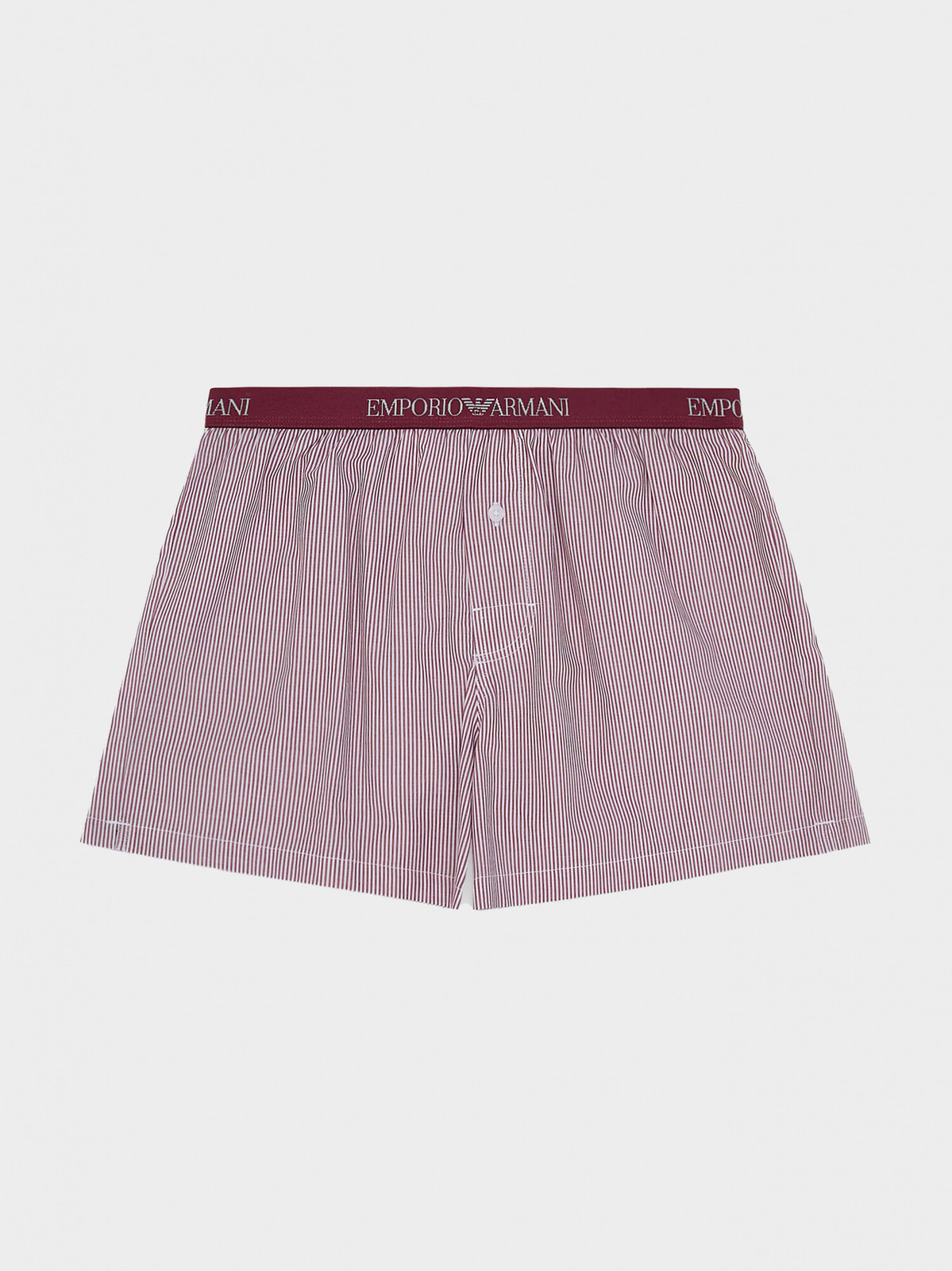 Pánske trenírky 110991 3F576 16076 vínové s prúžkom - Emporio Armani L