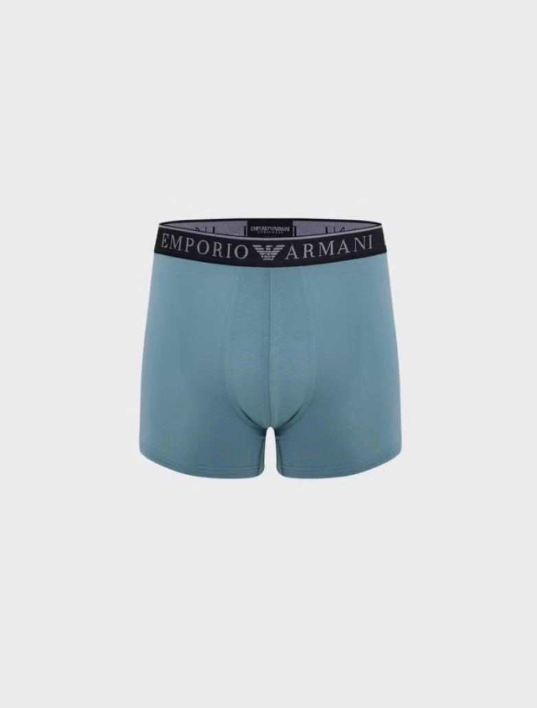 Pánske boxerky 2PACK 111769 3F720 29921 zeleno-čierne - Emporio Armani M
