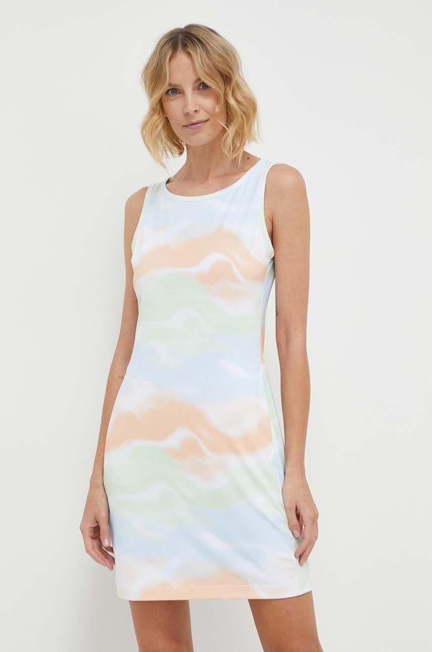 Šaty Columbia SPORTY STREET oranžová farba, mini, rovný strih