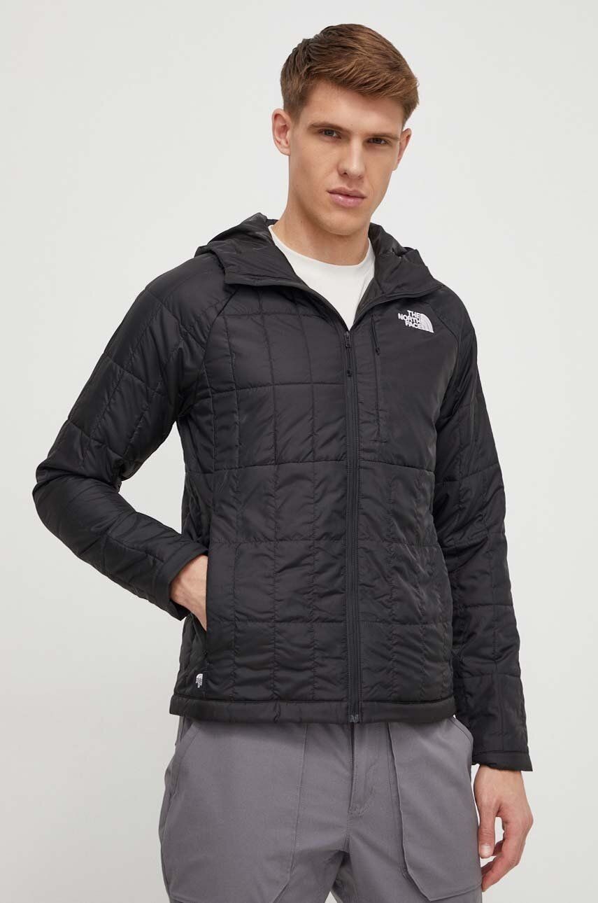 Športová bunda The North Face Circaloft Hoodie čierna farba