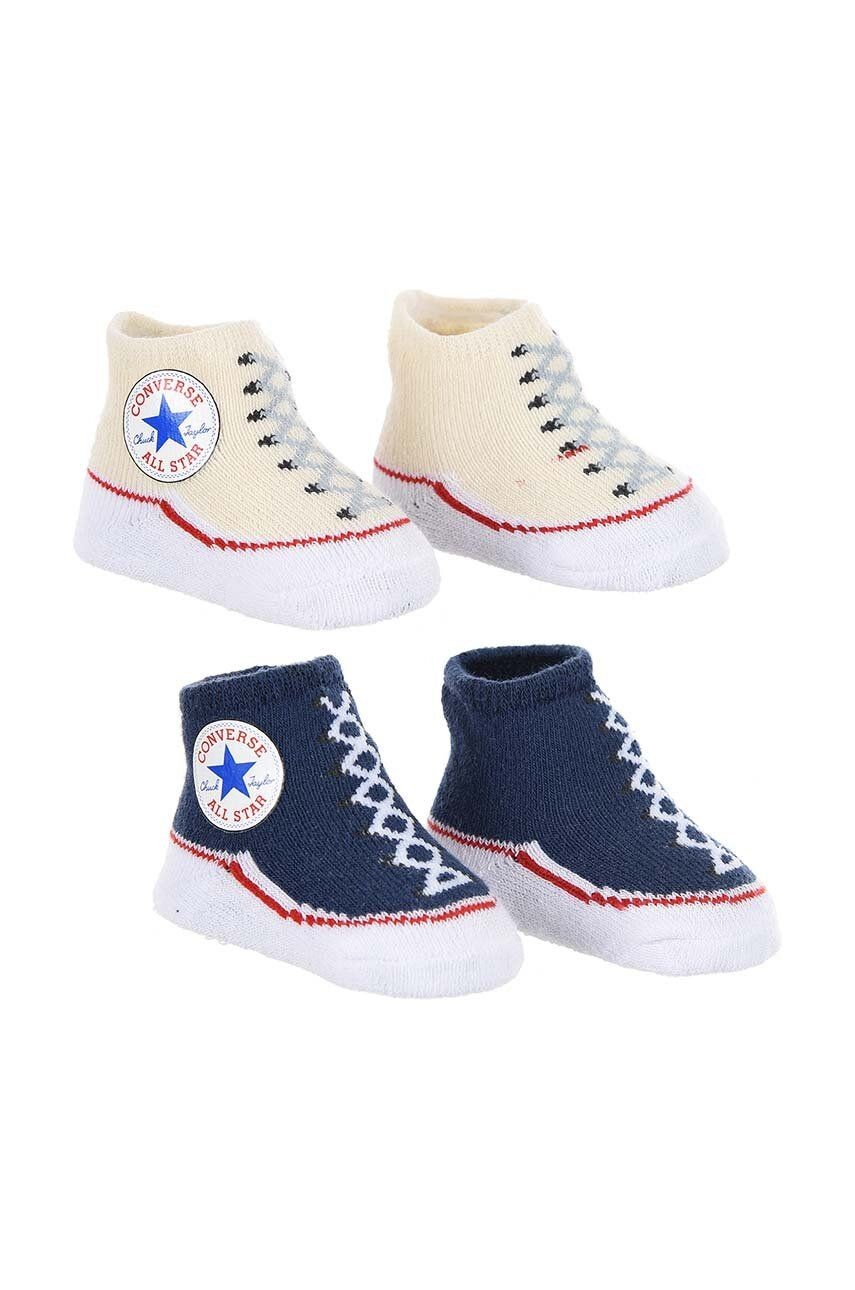 Ponožky pre bábätká Converse 2-pak zelená farba