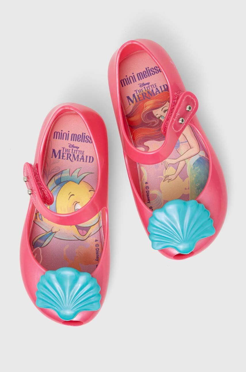 Detské balerínky Melissa ULTRAGIRL LITTLE, x Disney ružová farba