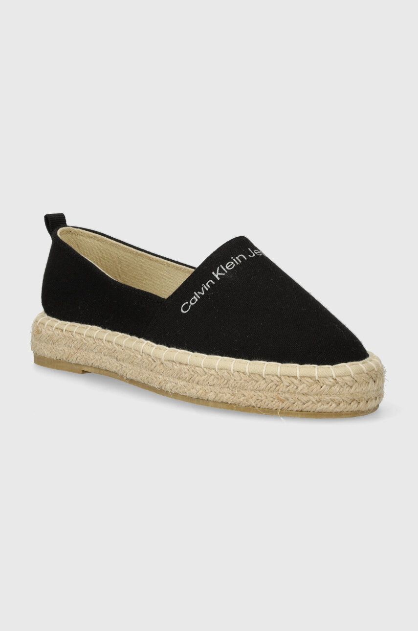 Detské espadrilky Calvin Klein Jeans čierna farba