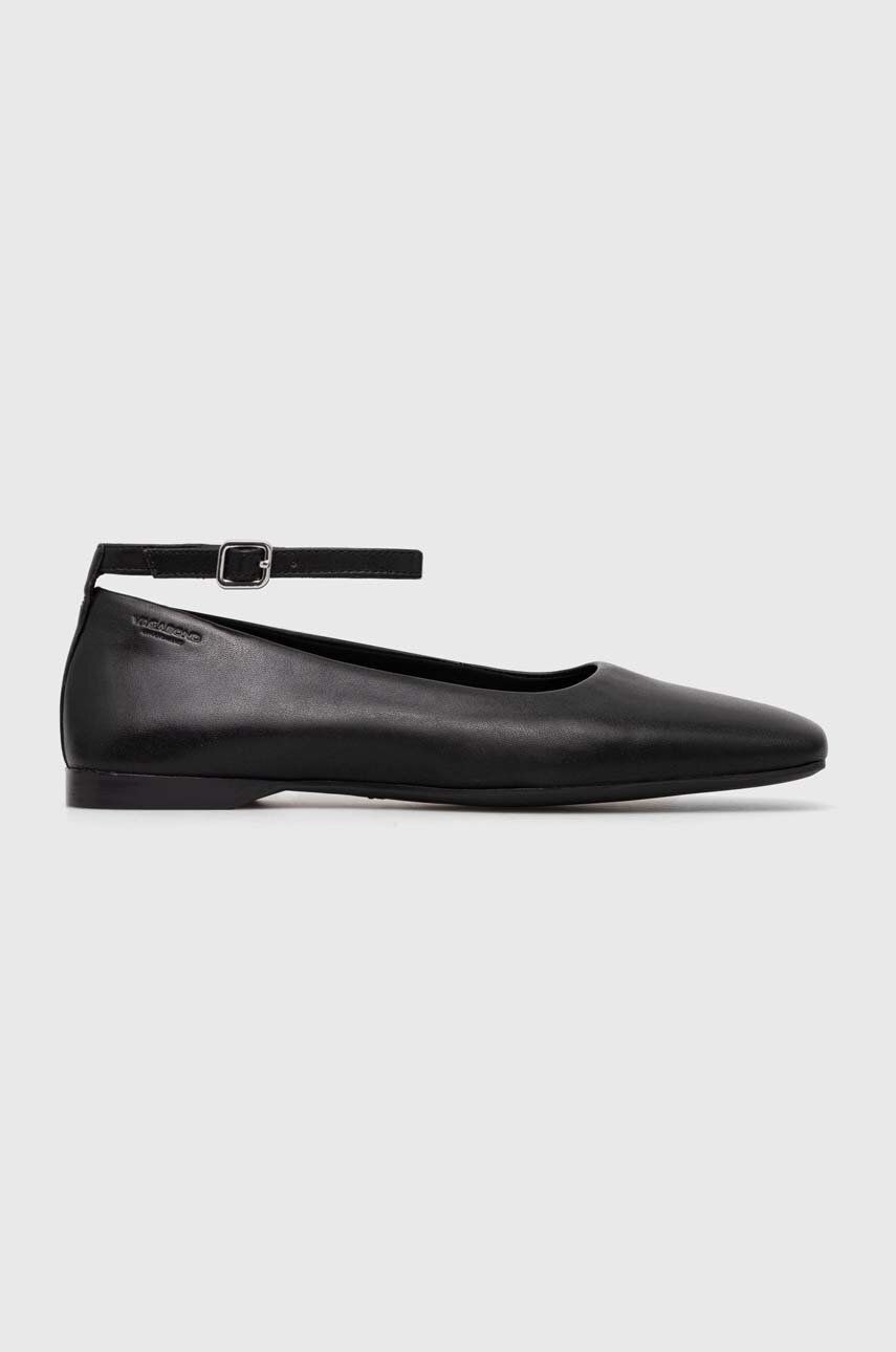 Kožené balerínky Vagabond Shoemakers DELIA čierna farba