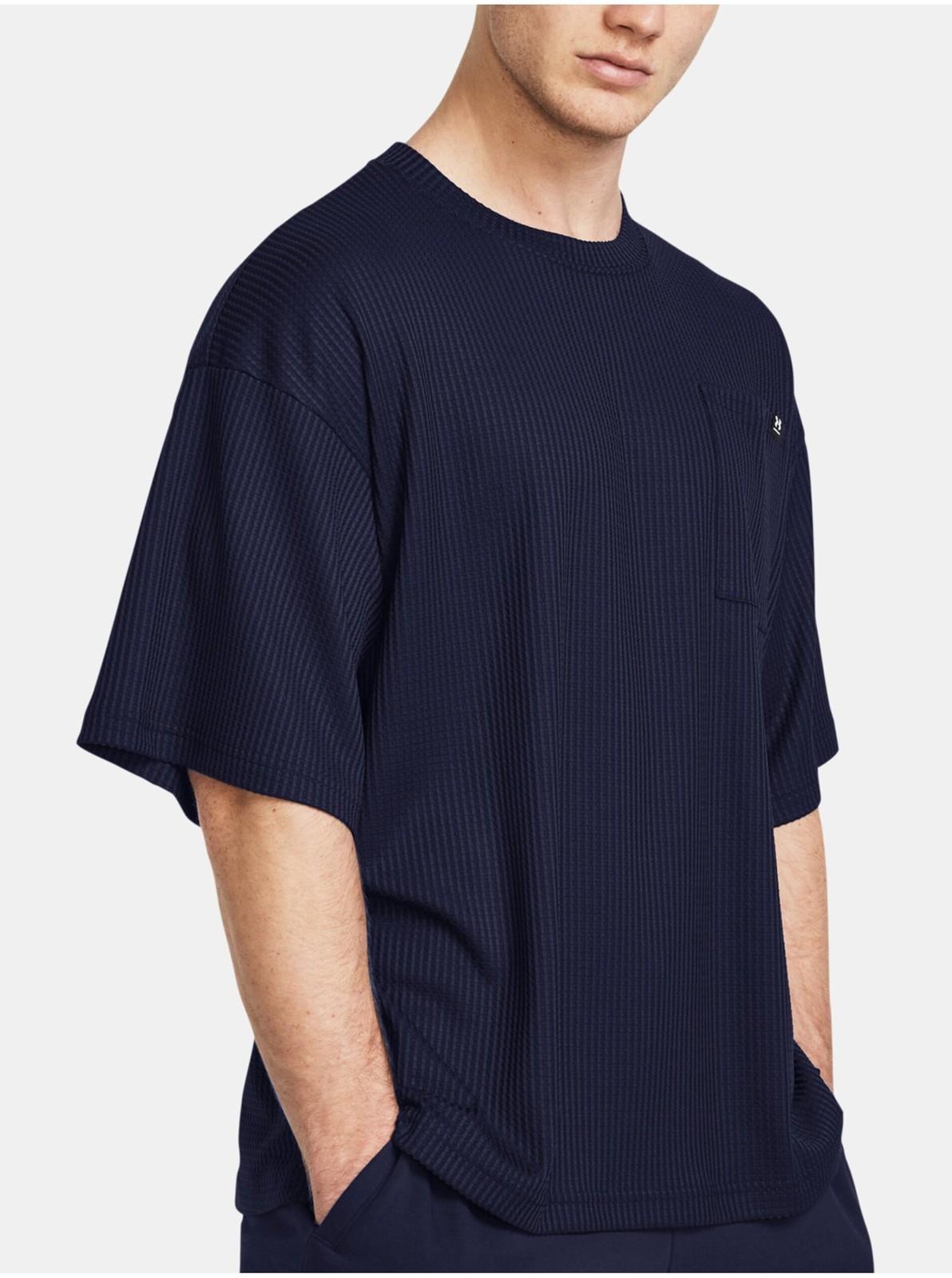 Tmavomodré športové tričko Under Armour UA Rival Waffle Crew