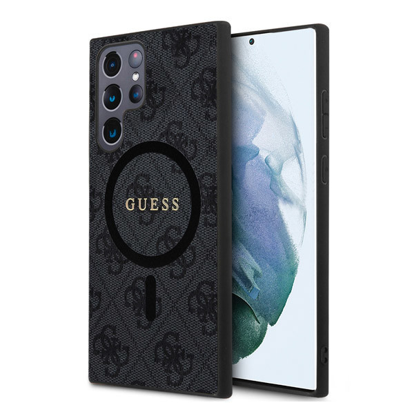 Puzdro Leather 4G Colored Ring MagSafe pre Samsung Galaxy S24 Ultra, čierne 57983119502