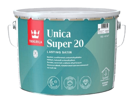 UNICA SUPER 20 - Odolný alkyd-uretánový lak bezfarebný polomatný 9 L