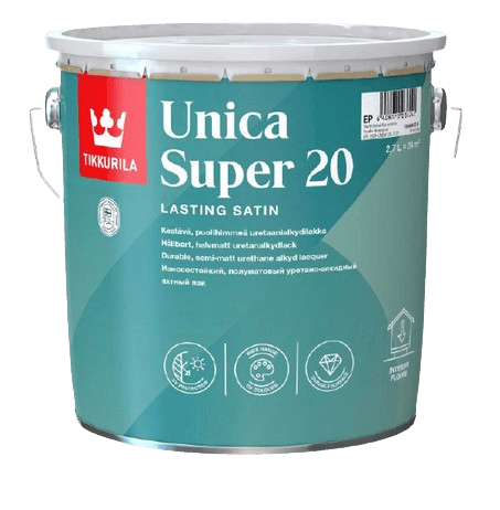 UNICA SUPER 20 - Odolný alkyd-uretánový lak bezfarebný polomatný 2,7 L