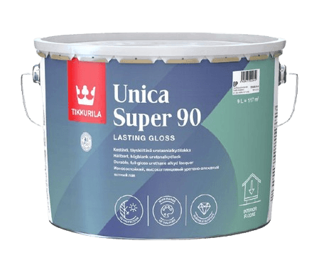 UNICA SUPER 90 - Uretánovo-alkydový lak na drevo bezfarebný lesklý 9 L