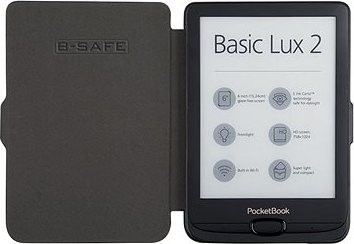 B-SAFE Lock 1243, puzdro na PocketBook 617, 618,  627, 628, 632, 633, hnedé