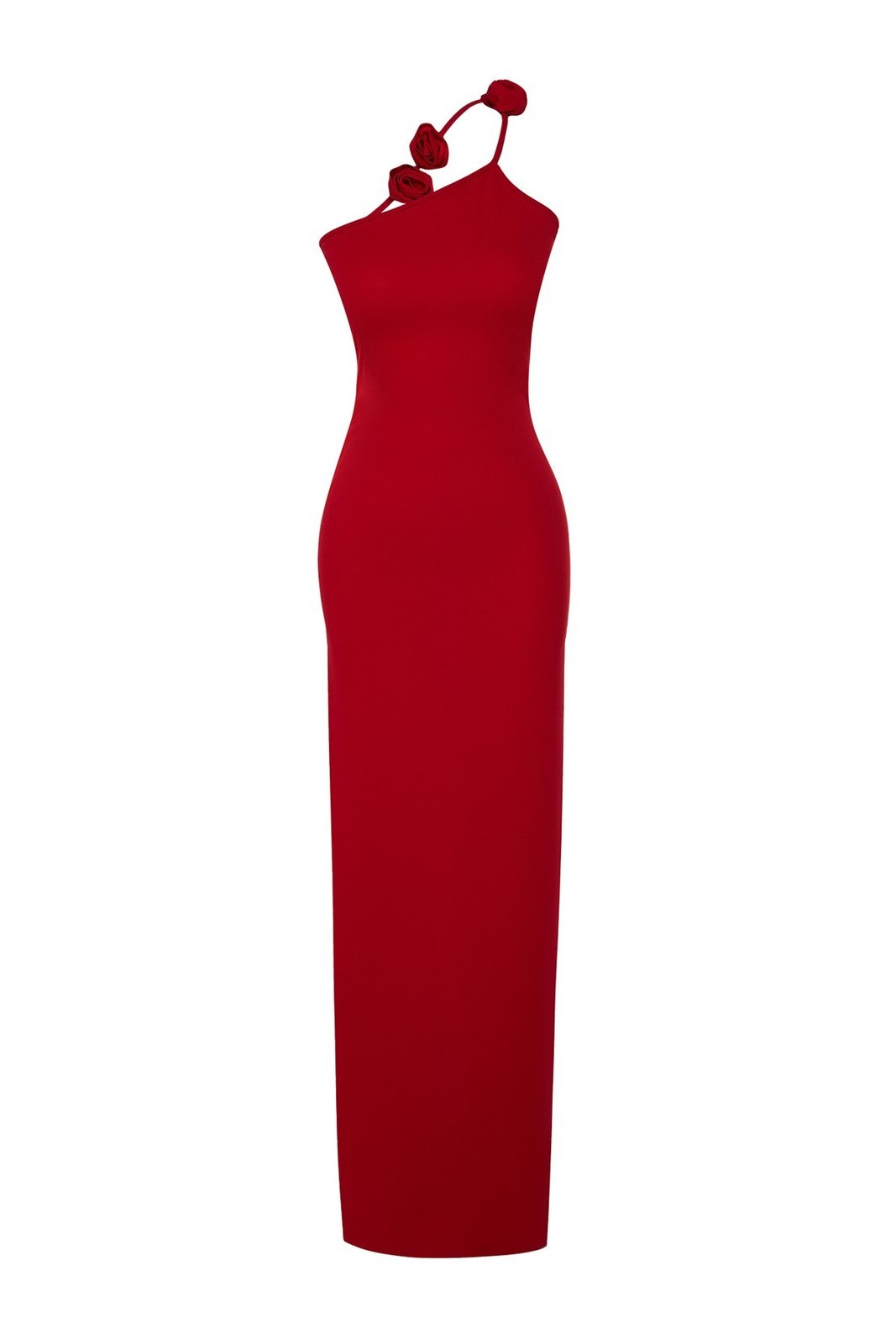 Trendyol Limited Edition Red Fitted Evening Long Evening Dress