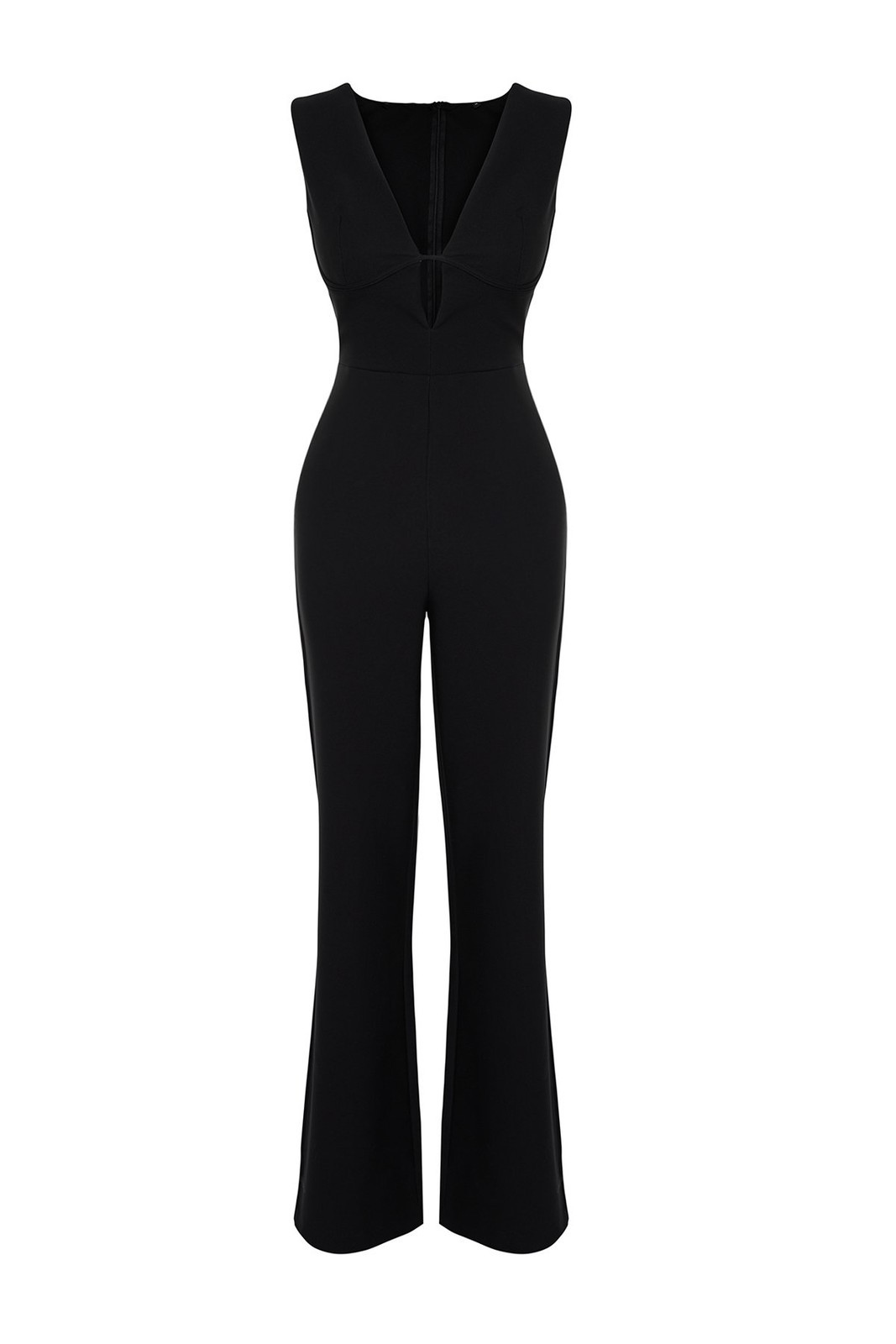 Trendyol Black Wide Leg Woven Unlined Jumpsuit