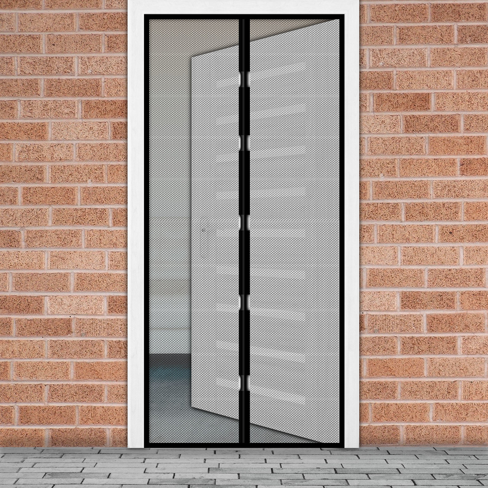 Sieťka na dvere proti hmyzu - magnetická - 100 x 210 cm - čierna
