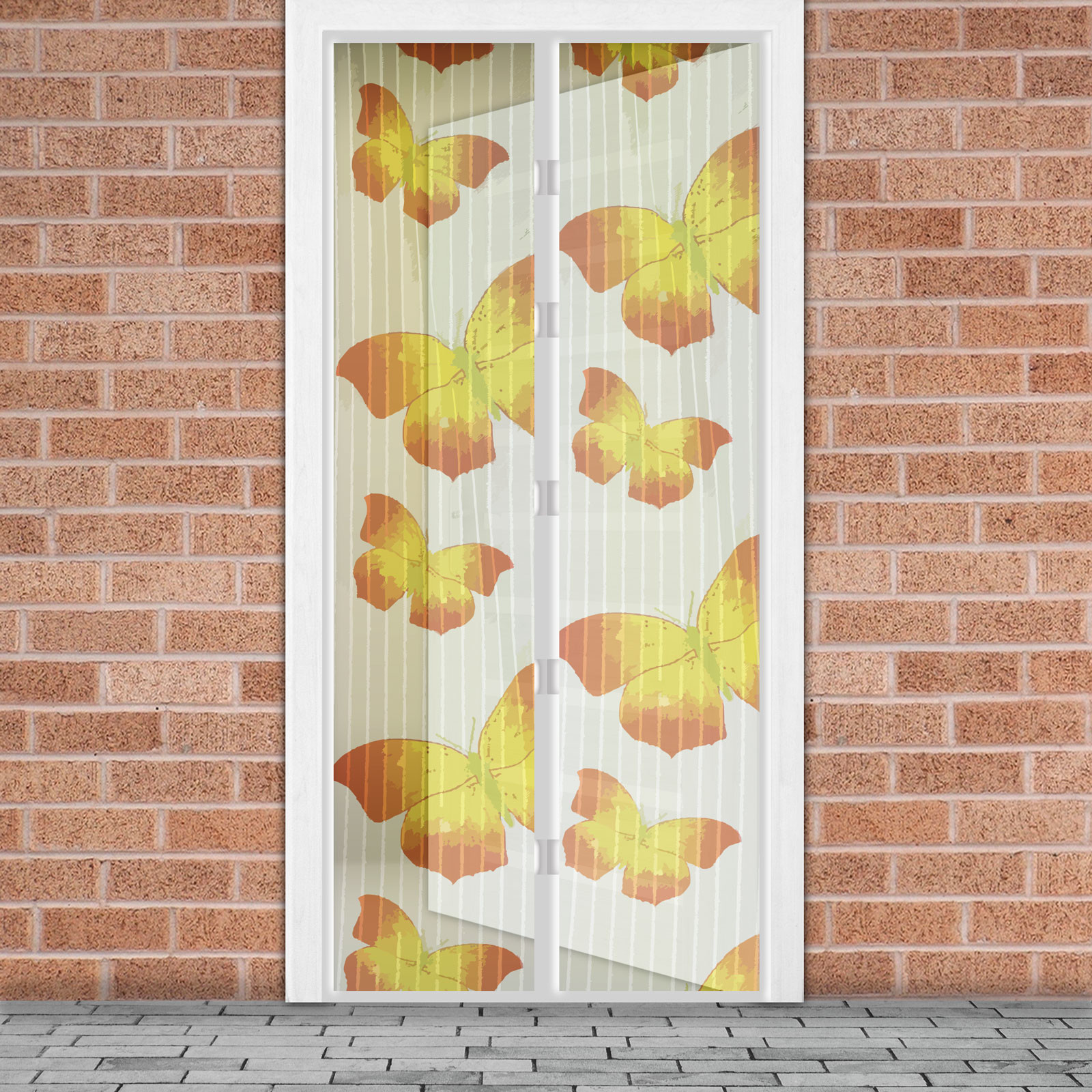 Sieťka proti hmyzu na dvere -  magnetická - 100 x 210 cm - motýliky