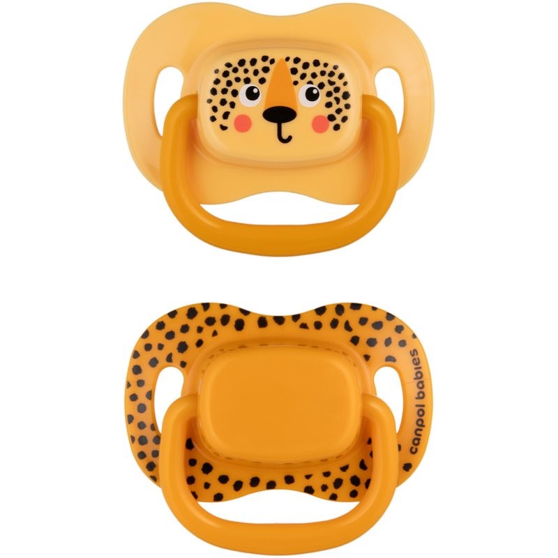 Canpol babies BabiesBoo Silicone Symmetrical Soother cumlík 0-6m Orange 2 ks