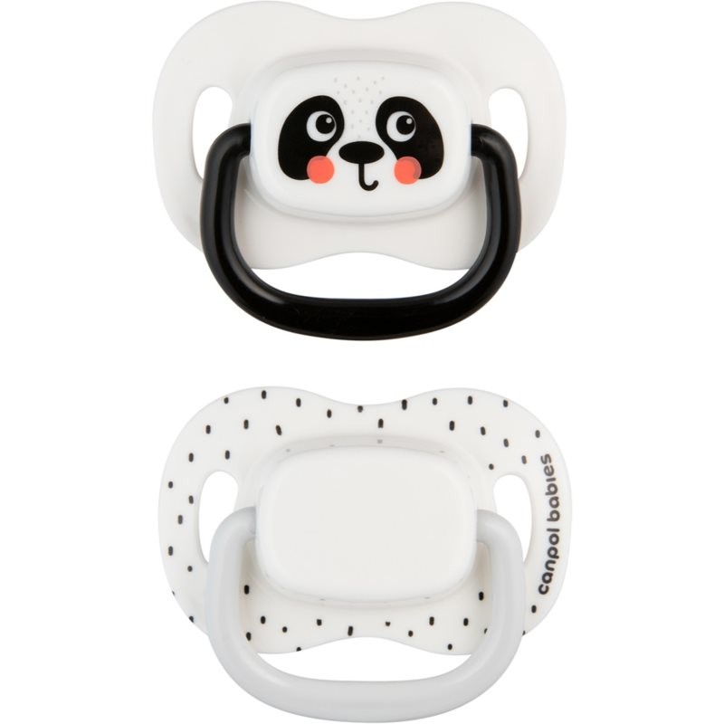 Canpol babies BabiesBoo Silicone Symmetrical Soother cumlík 0-6m White 2 ks