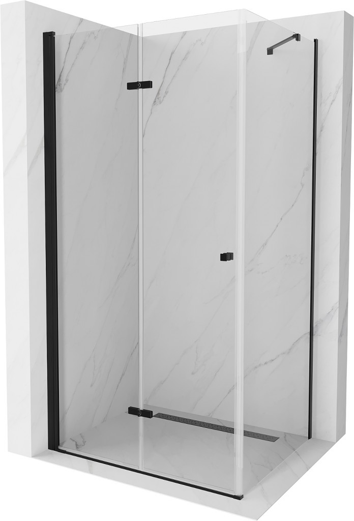 MEXEN/S - Lima sprchovací kút 110 x 80 cm, transparent, čierna 856-110-080-70-00
